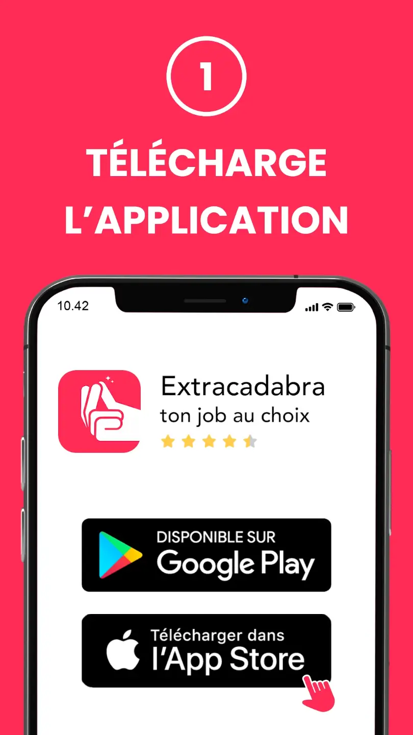 1 - Télécharge l'application : Choix du store préféré pour télécharger l'application extracadabra